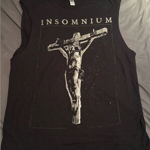 Gildan Black Sleeveless Tank Top with Insomnium Design